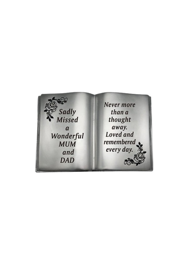 Option selection - Silver Book With Rose And Diamante Detail