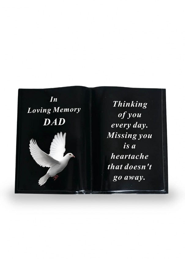 Options - Black Dove Book memorial stone