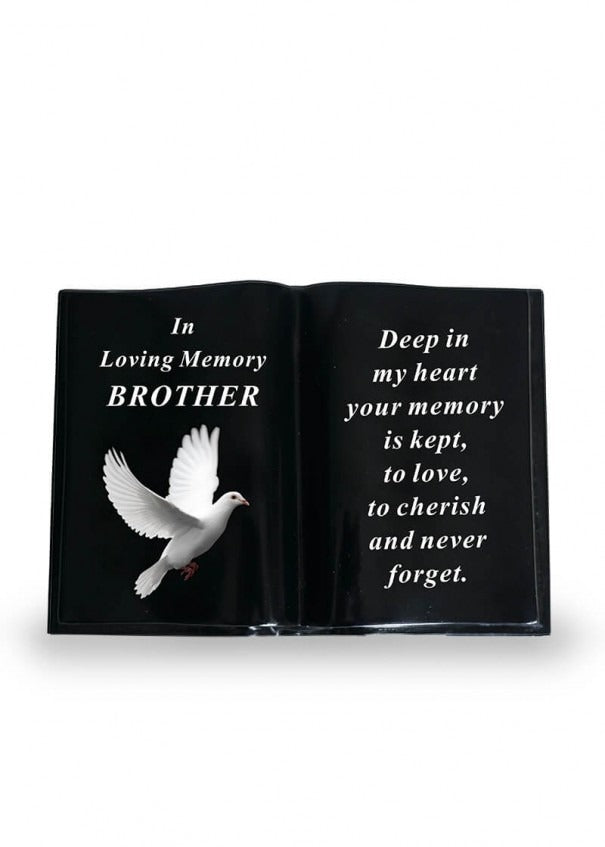 Options - Black Dove Book memorial stone