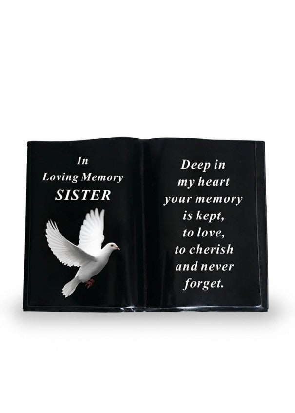 Options - Black Dove Book memorial stone