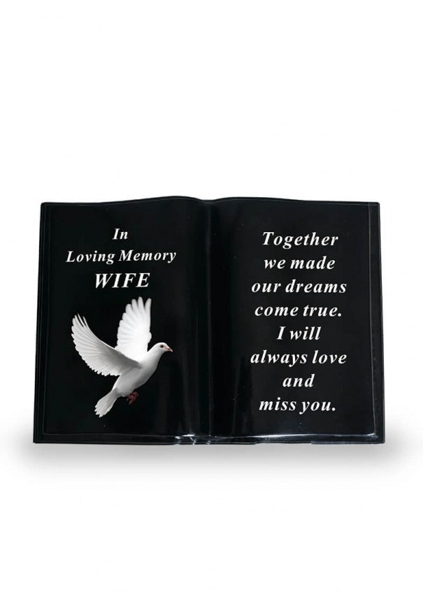 Options - Black Dove Book memorial stone