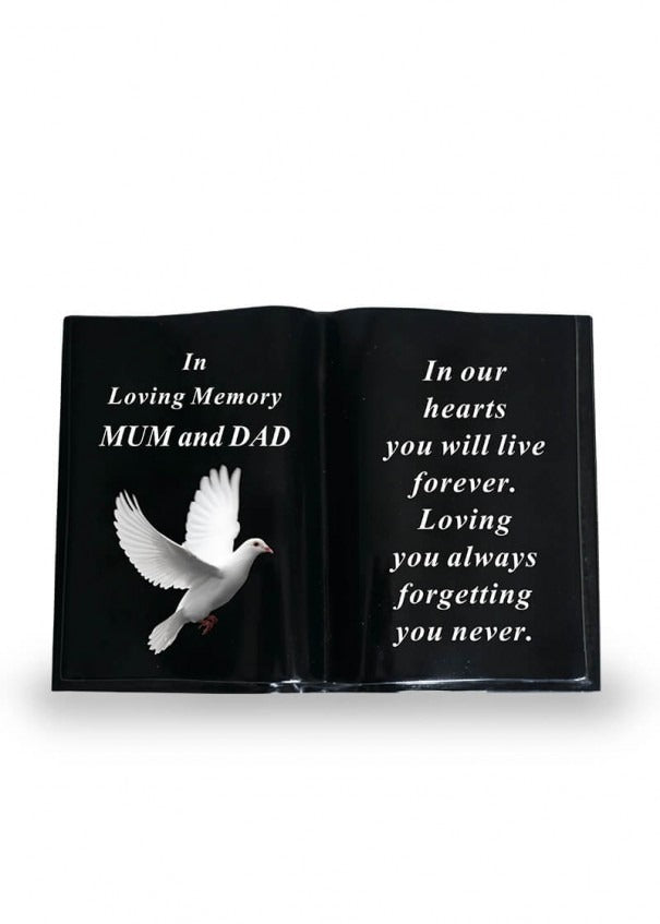 Options - Black Dove Book memorial stone