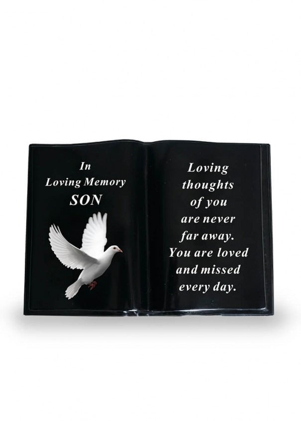 Options - Black Dove Book memorial stone