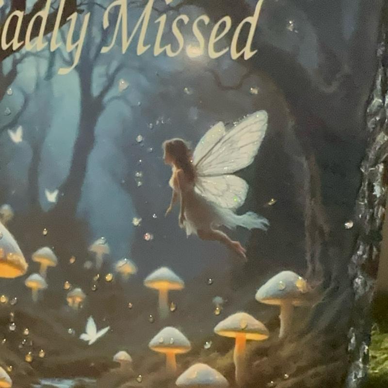Personalised memorial enchanted forest fairy glitter detail slate - in or outdoor use