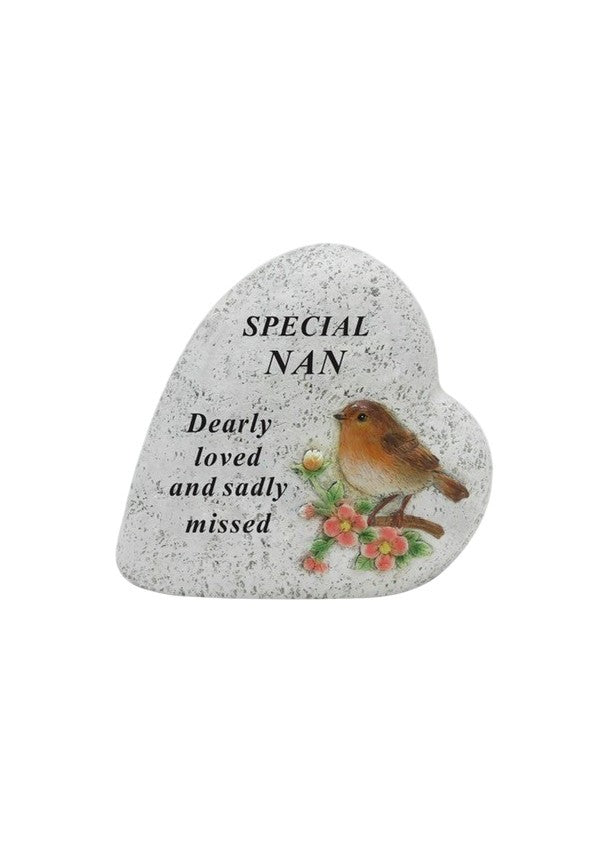 Options - Robin memorial heart stone outdoor