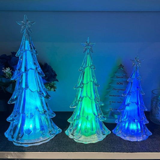 Size options - LED colour changing acrylic Christmas tree indoor use battery or USB