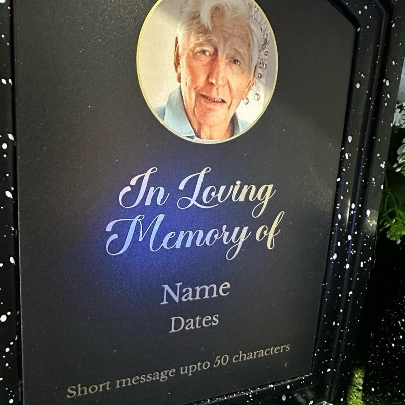 Personalised Picture In Loving Memory Black Miniature Headstone
