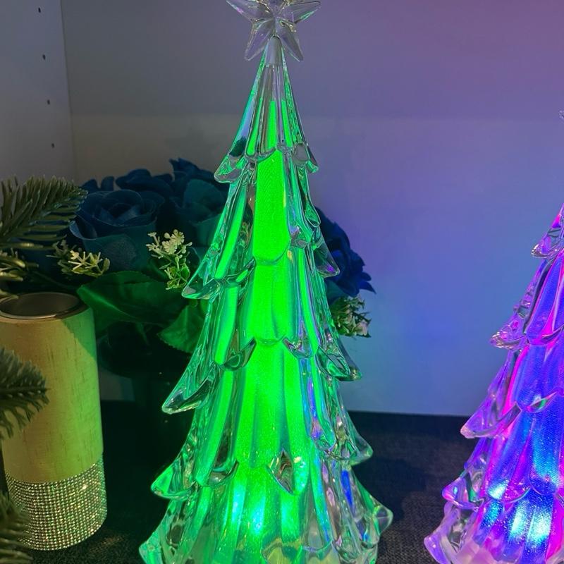 Size options - LED colour changing acrylic Christmas tree indoor use battery or USB