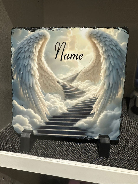 Stairway memorial slate indoor and outdoor with glitter detail
