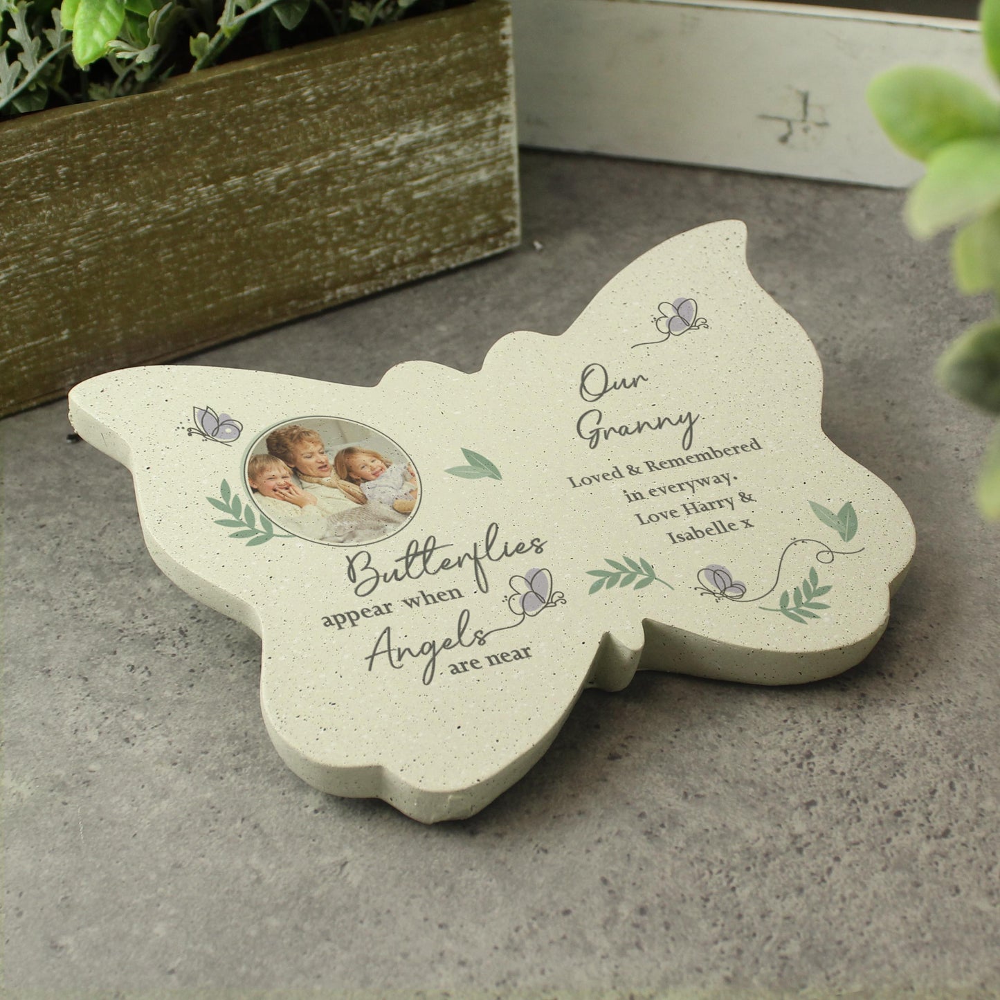 Personalised Any Butterflies Appear Photo Memorial Resin Butterfly