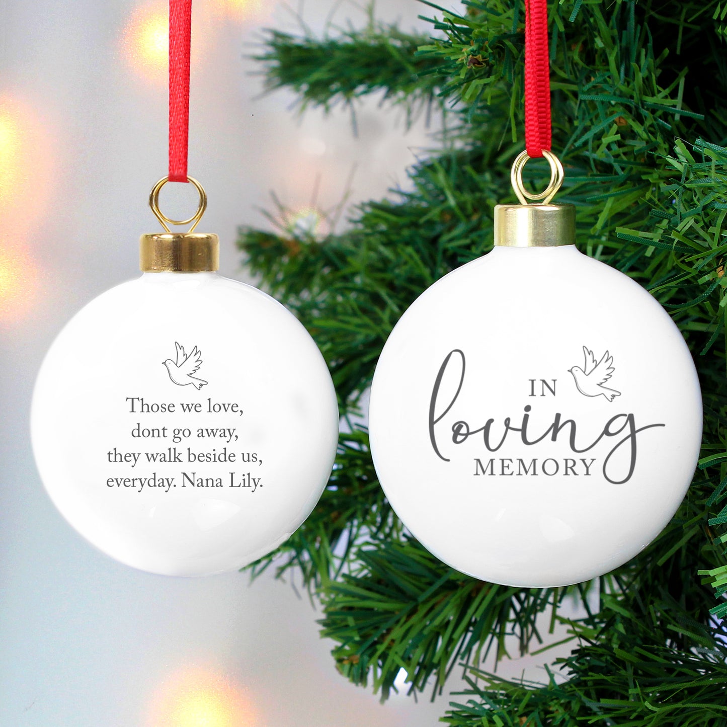 Personalised In Loving Memory Bauble