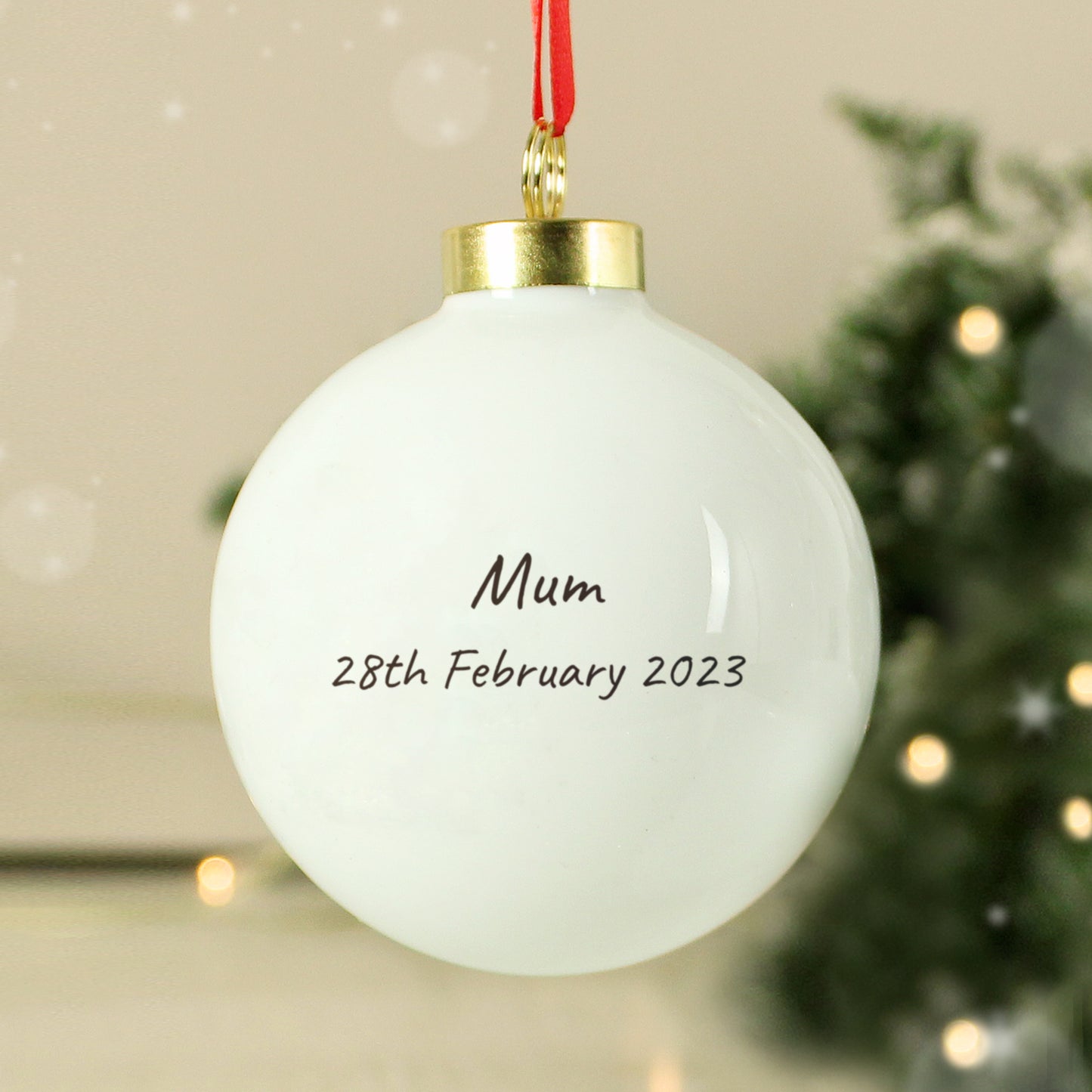 Personalised Robins Appear Bauble