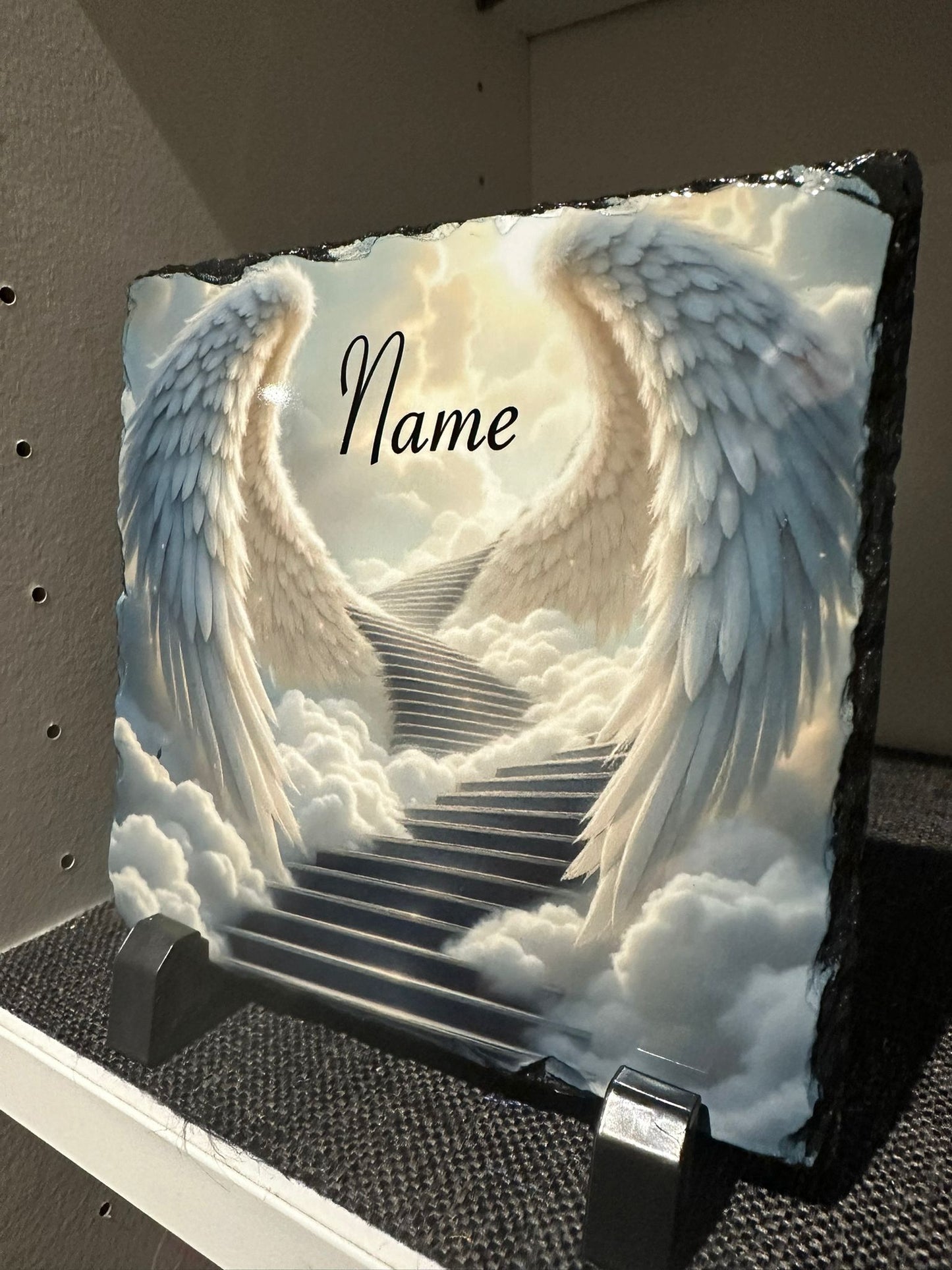 Stairway memorial slate indoor and outdoor with glitter detail