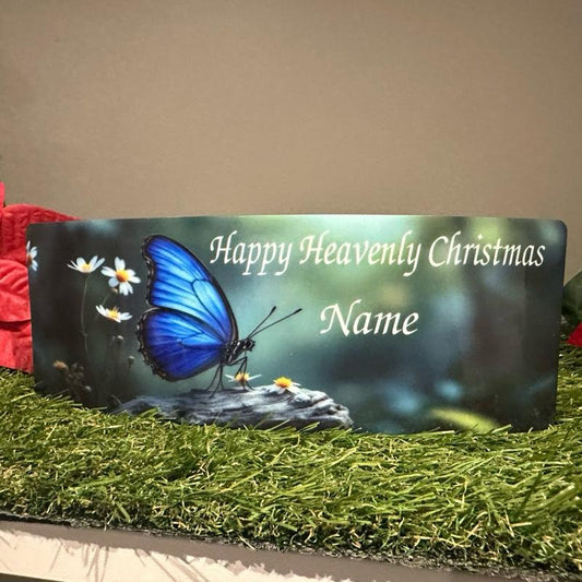 Butterfly memorial plaque with details indoor or outdoor use