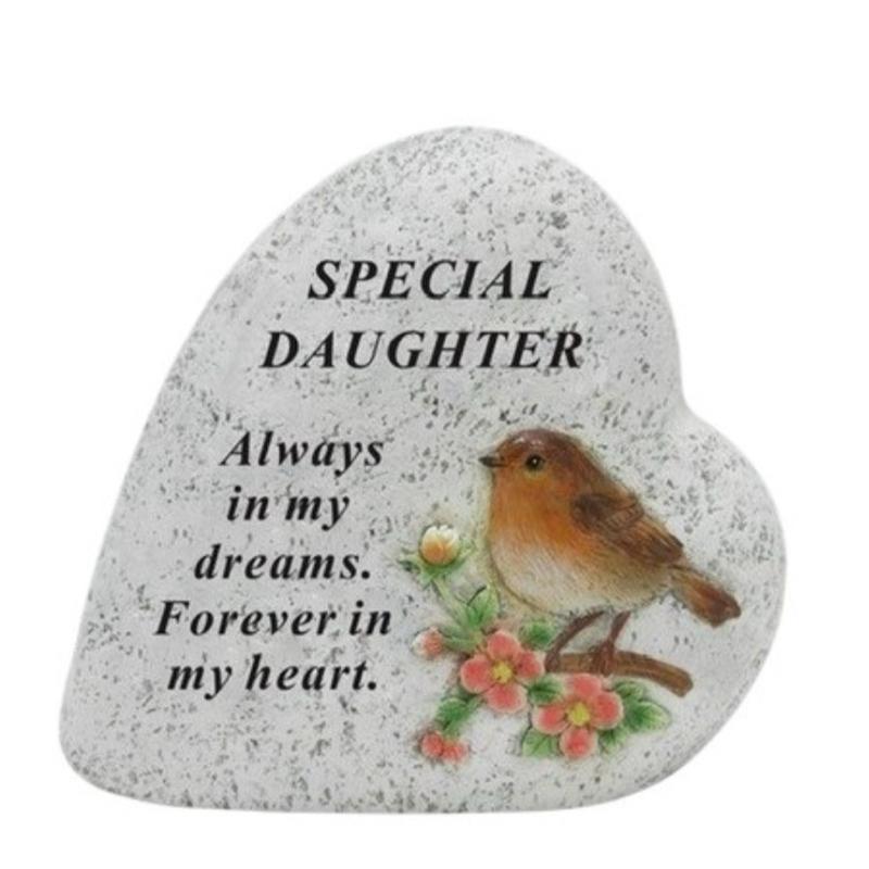 Options - Robin memorial heart stone outdoor