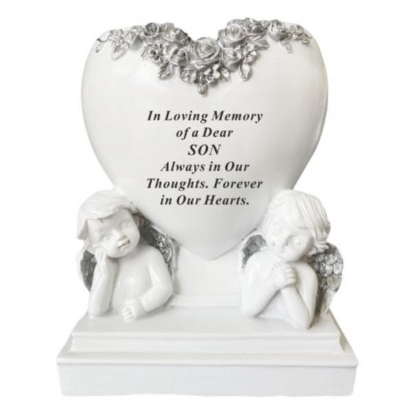 Options Cherub Planter with silver detail memorial - Variation