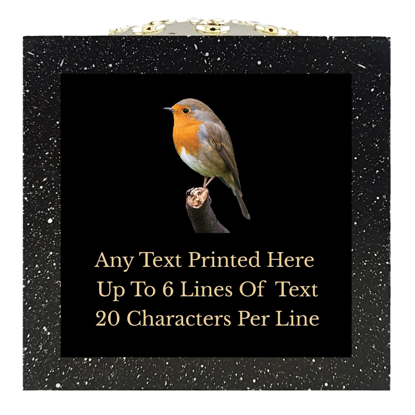 Personalised Robin Memorial Rose Bowl Grave Marker Flower Pot Vase