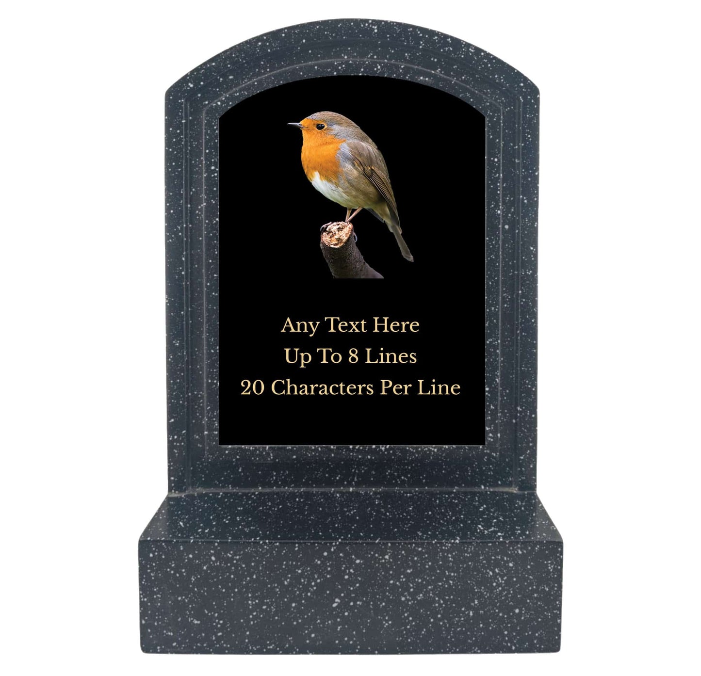Personalised Robin Design Memorial Miniature Headstone