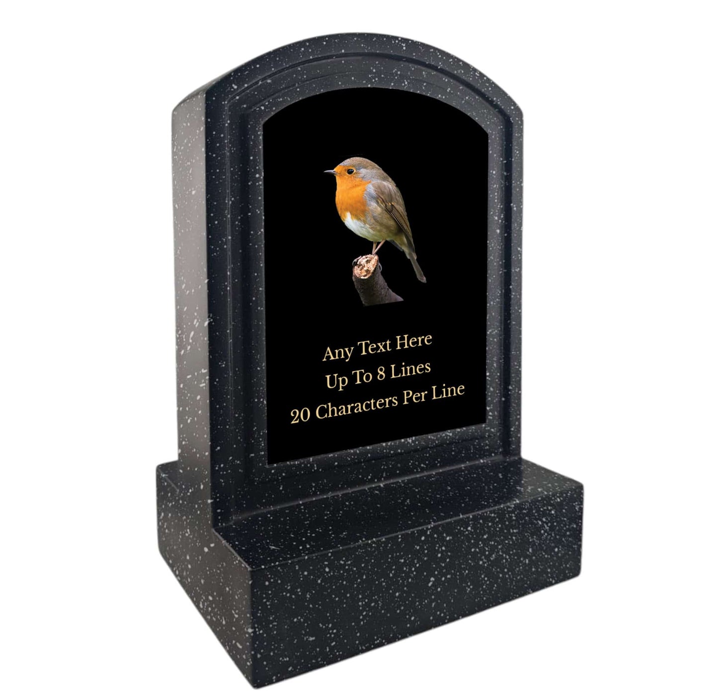 Personalised Robin Design Memorial Miniature Headstone