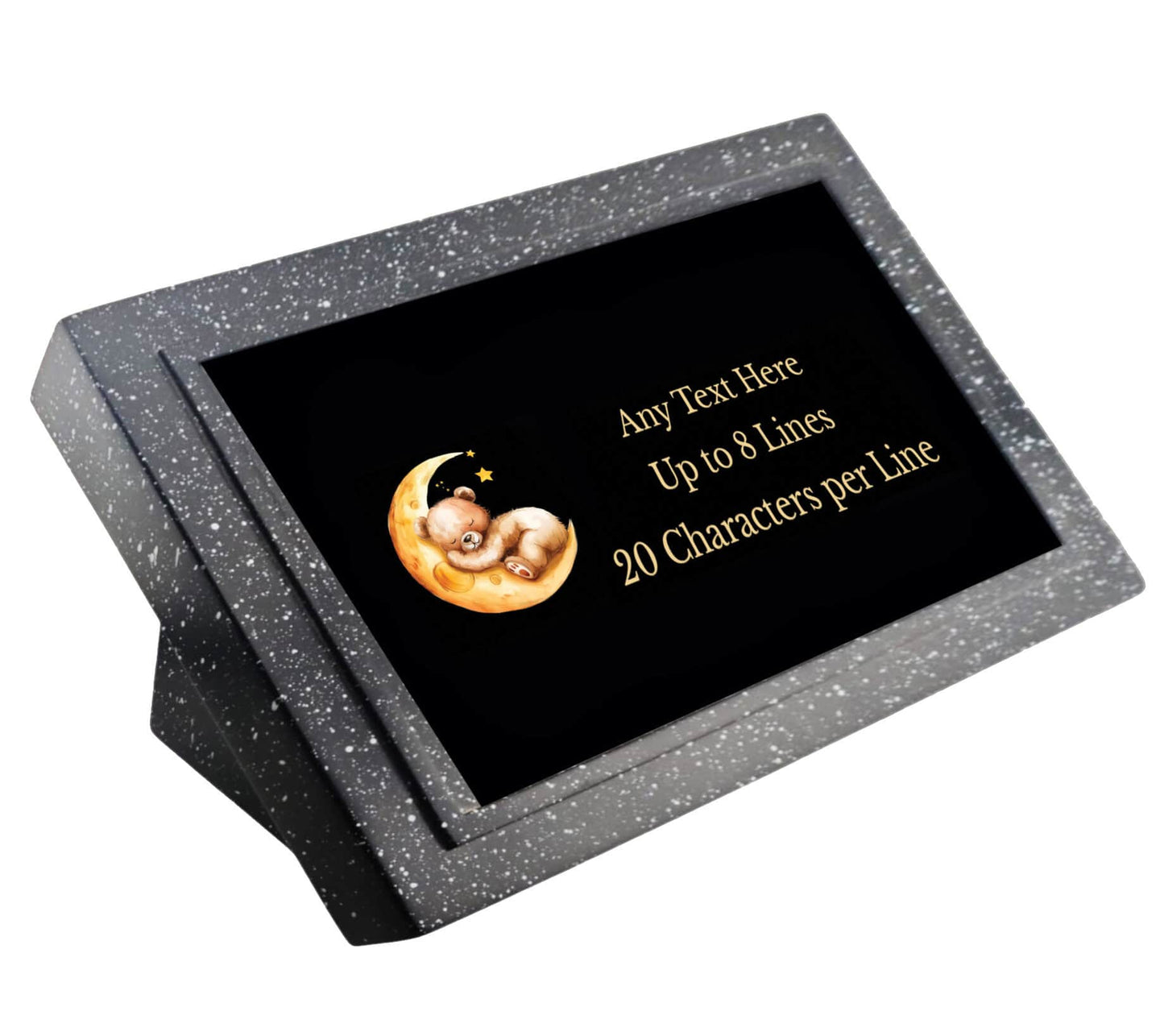 Personalised Teddy & Moon Design Memorial Plaque Grave Marker