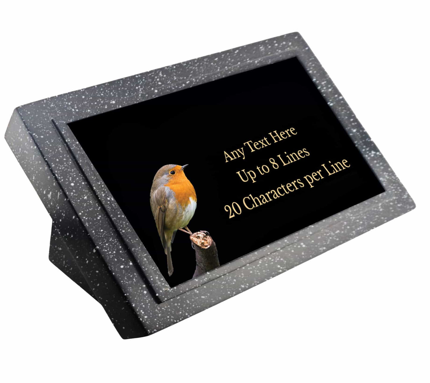 Personalised Robin Design Memorial Plaque Grave Marker