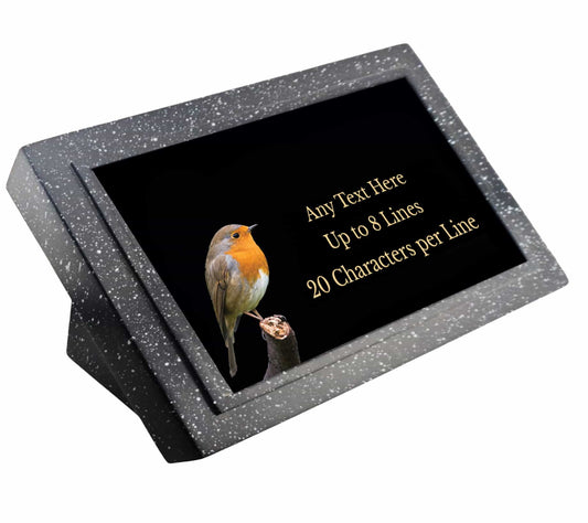 Personalised Robin Design Memorial Plaque Grave Marker