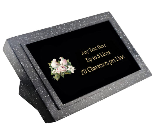 Personalised Doves Design Memorial Plaque Grave Marker