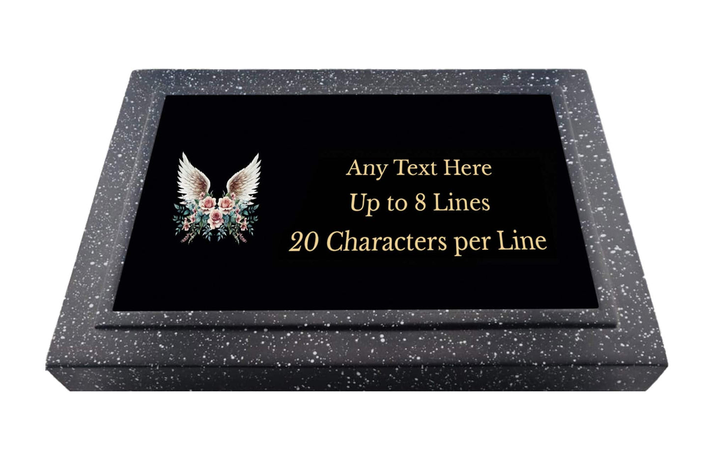 Personalised Angel Wings Design Memorial Plaque Grave Marker