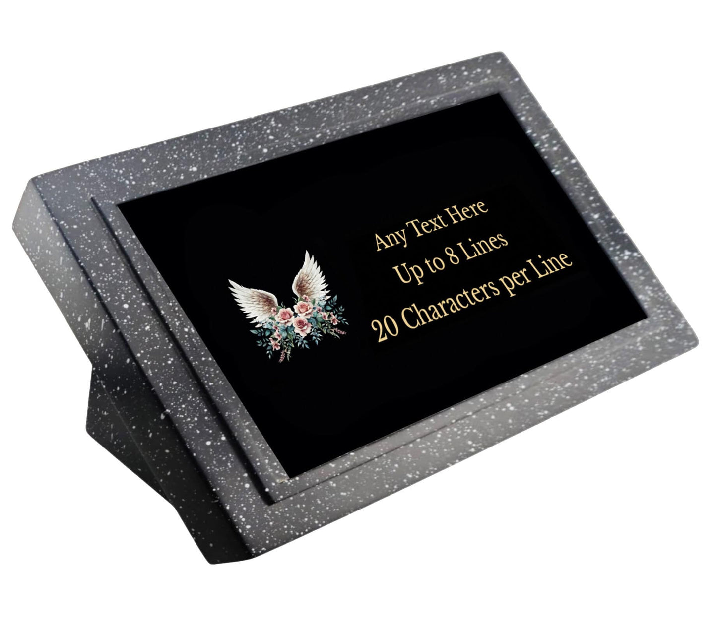 Personalised Angel Wings Design Memorial Plaque Grave Marker