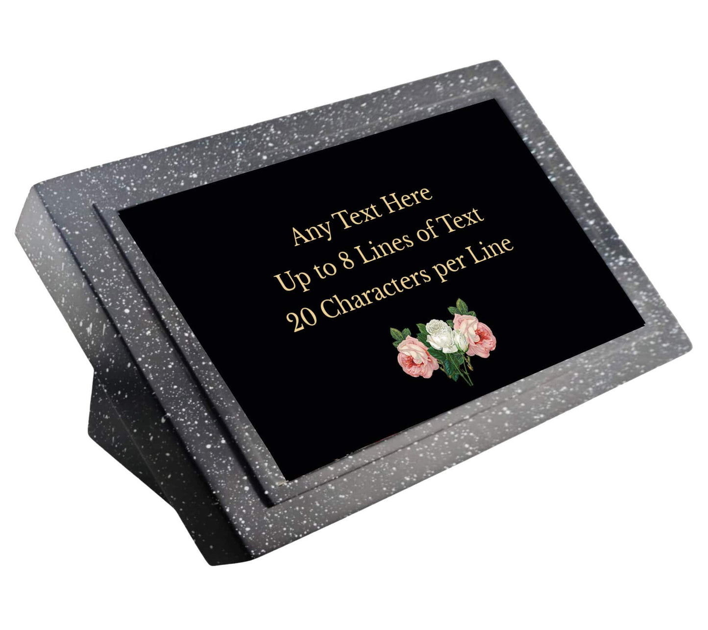 Personalised Flower Design Memorial Plaque Grave Marker