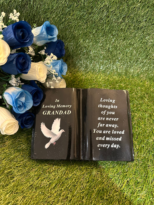 Options - Black Dove Book memorial stone