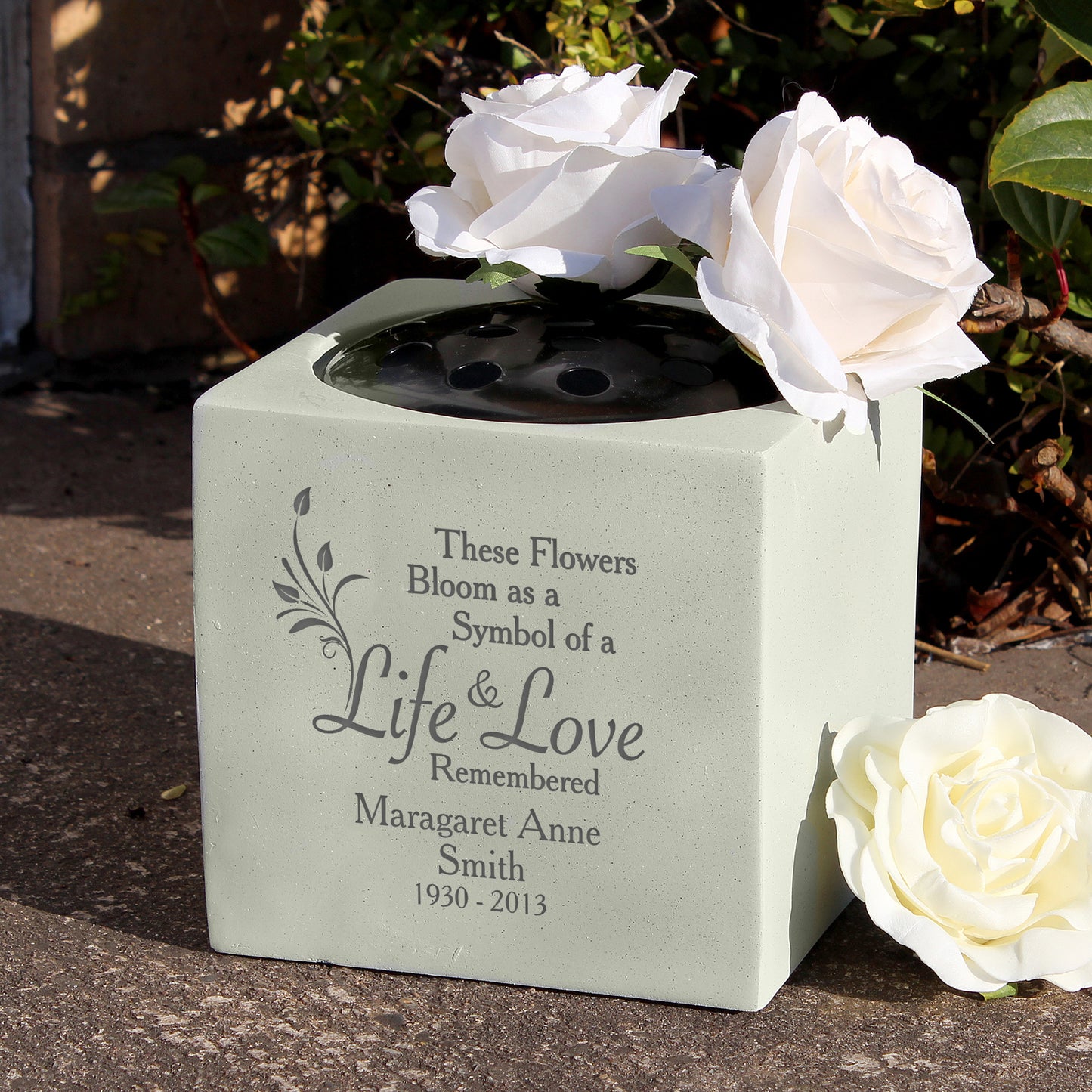 Personalised ( any name/Message) Life & Love Memorial Vase