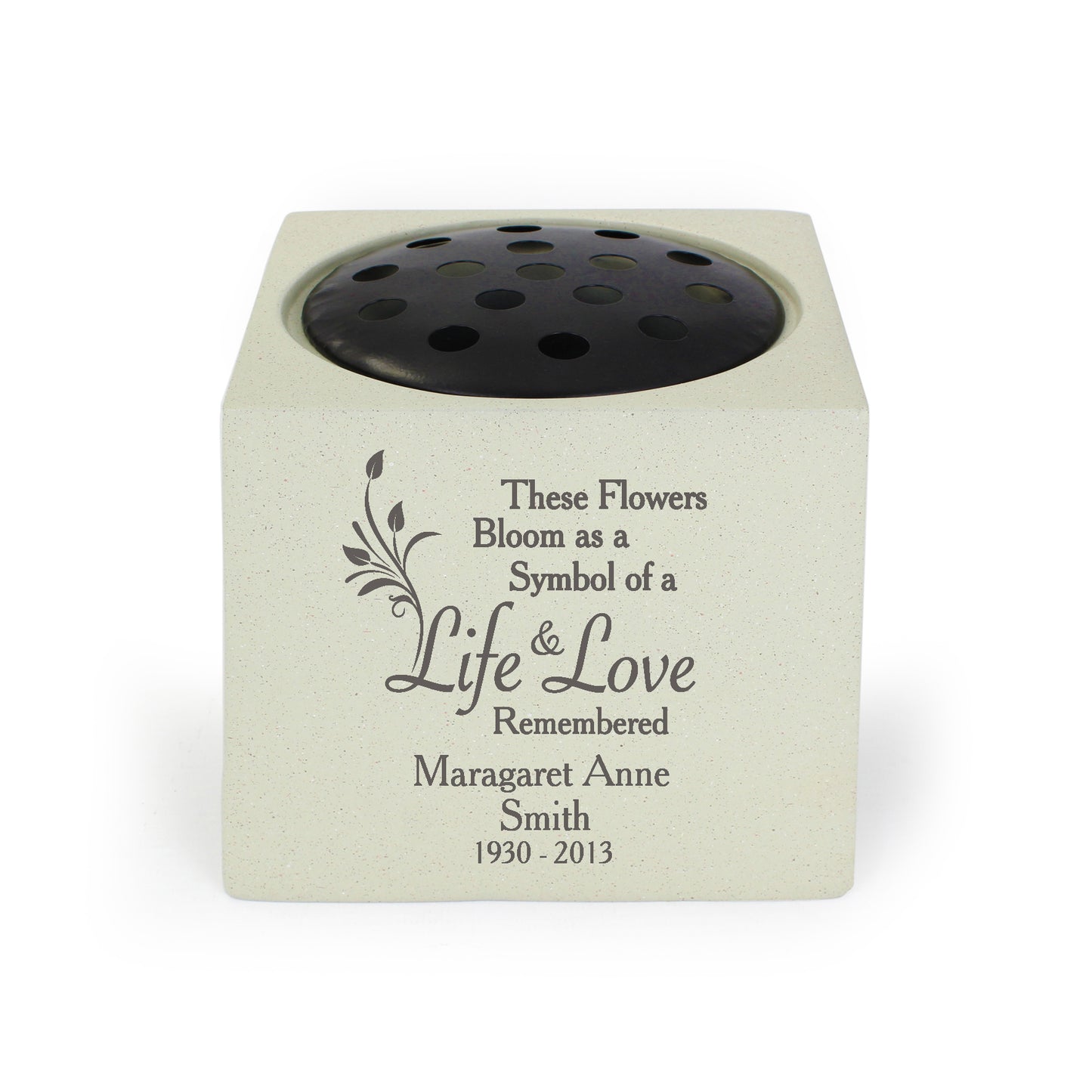 Personalised ( any name/Message) Life & Love Memorial Vase