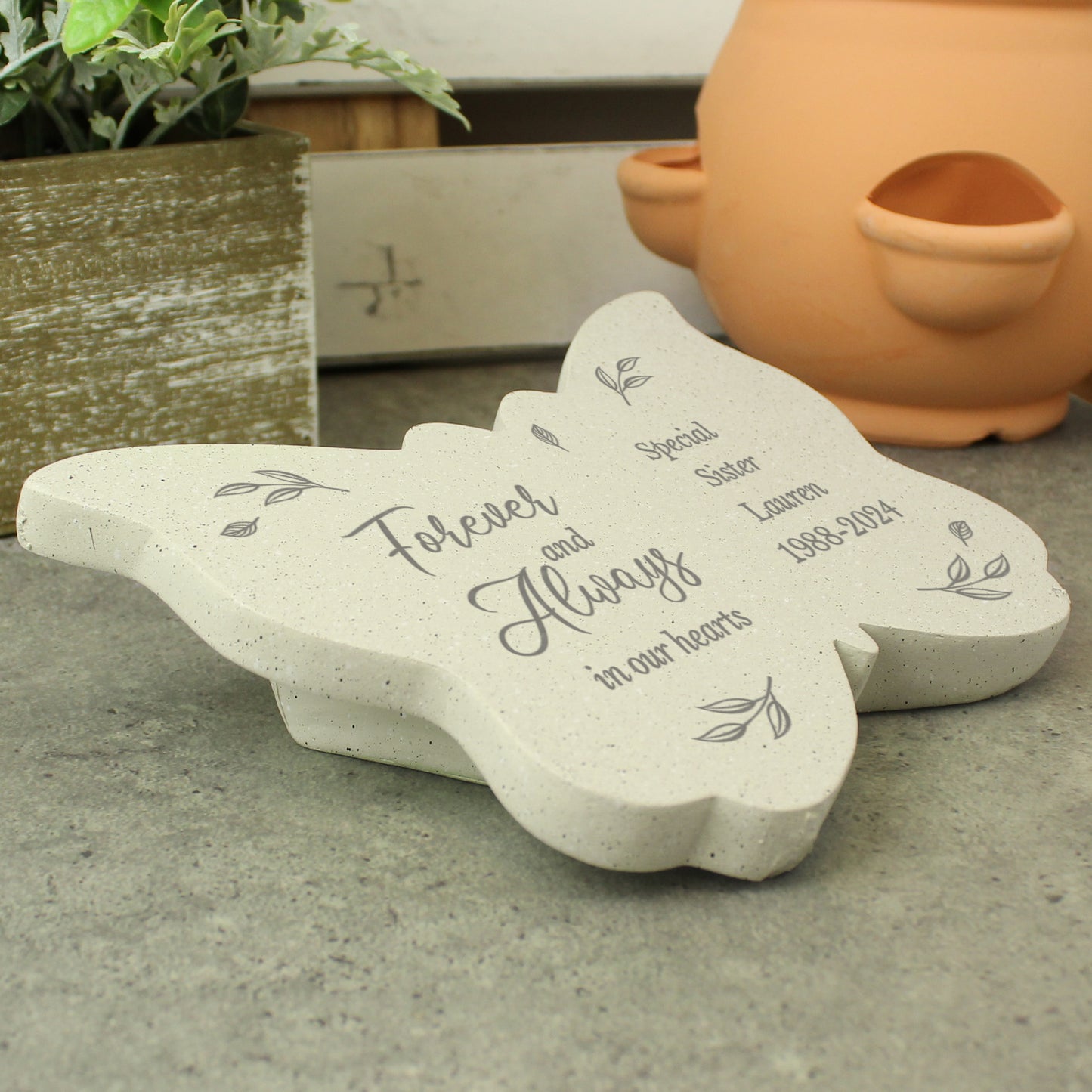 Personalised Forever and Always Memorial Butterfly