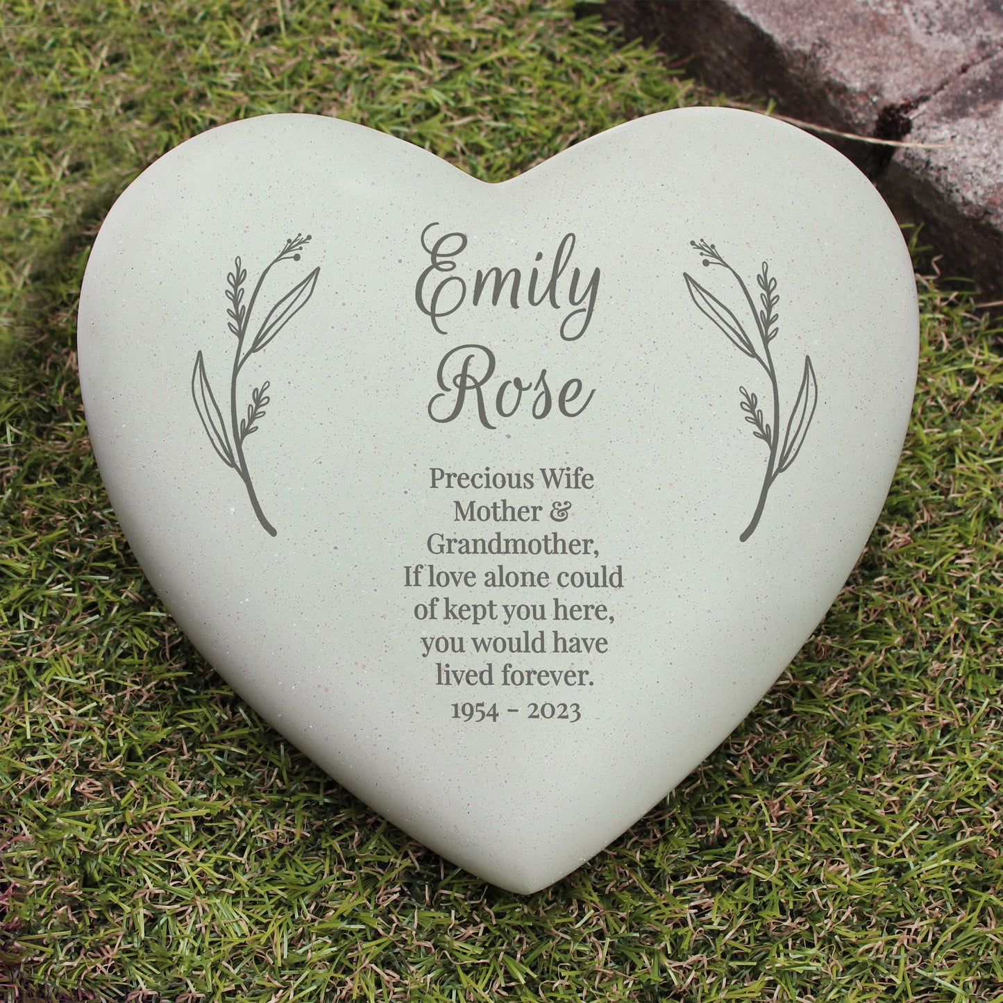 Personalised graveside Heart Memorial