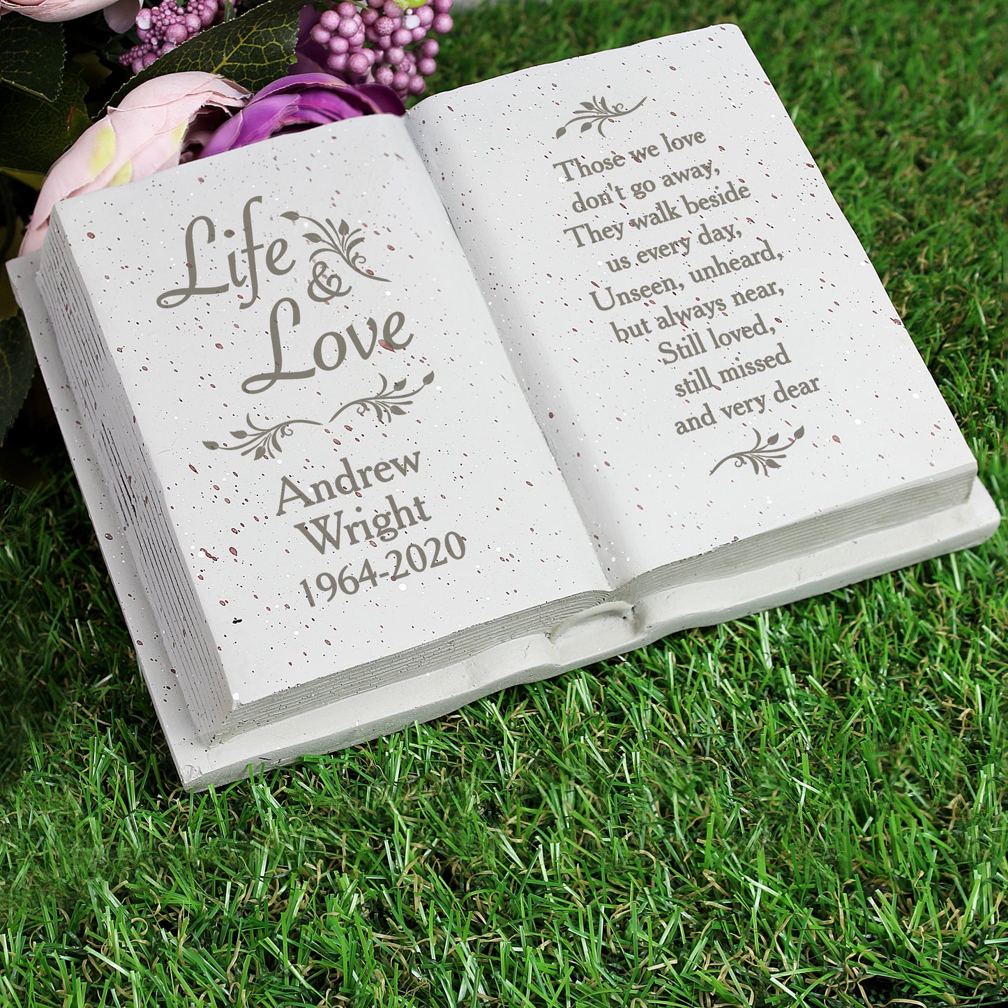 Personalised Life & Love Memorial Book graveside