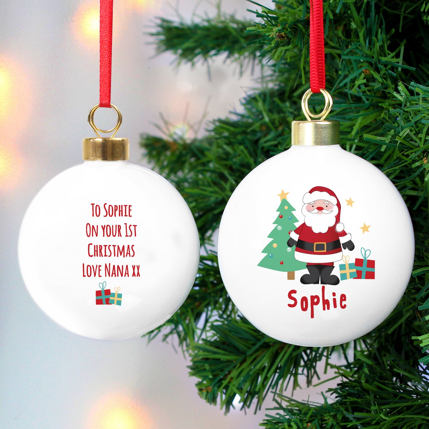 Personalised Santa Bauble