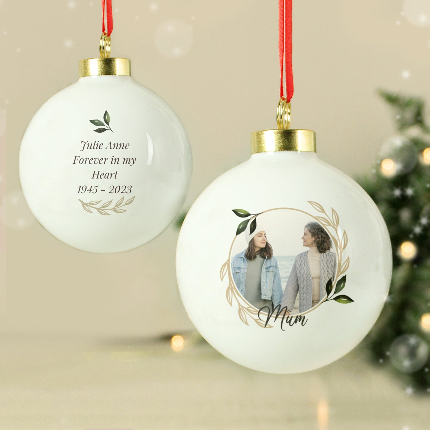 Personalised Photo Memorial Bauble