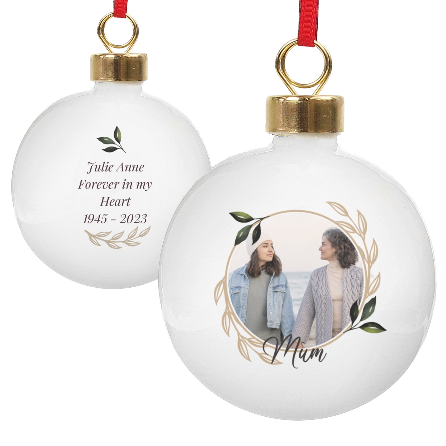 Personalised Photo Memorial Bauble