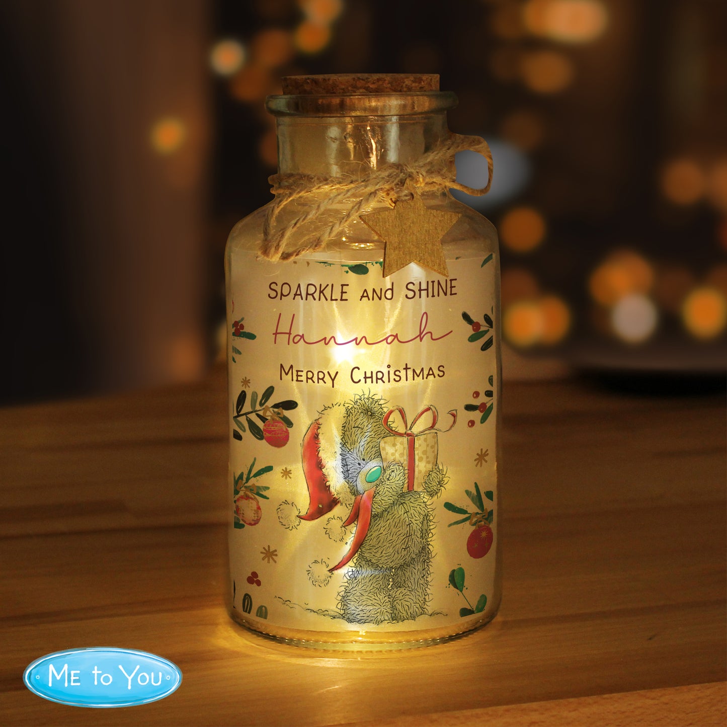 Personalised Me to You Cosy Winter Led Jar