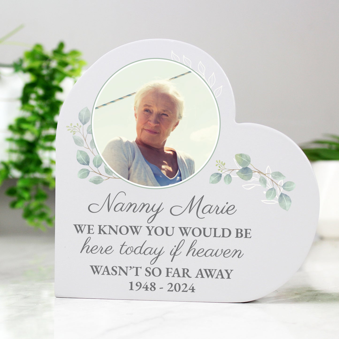 Personalised Wedding Memory Table Heart Ornament