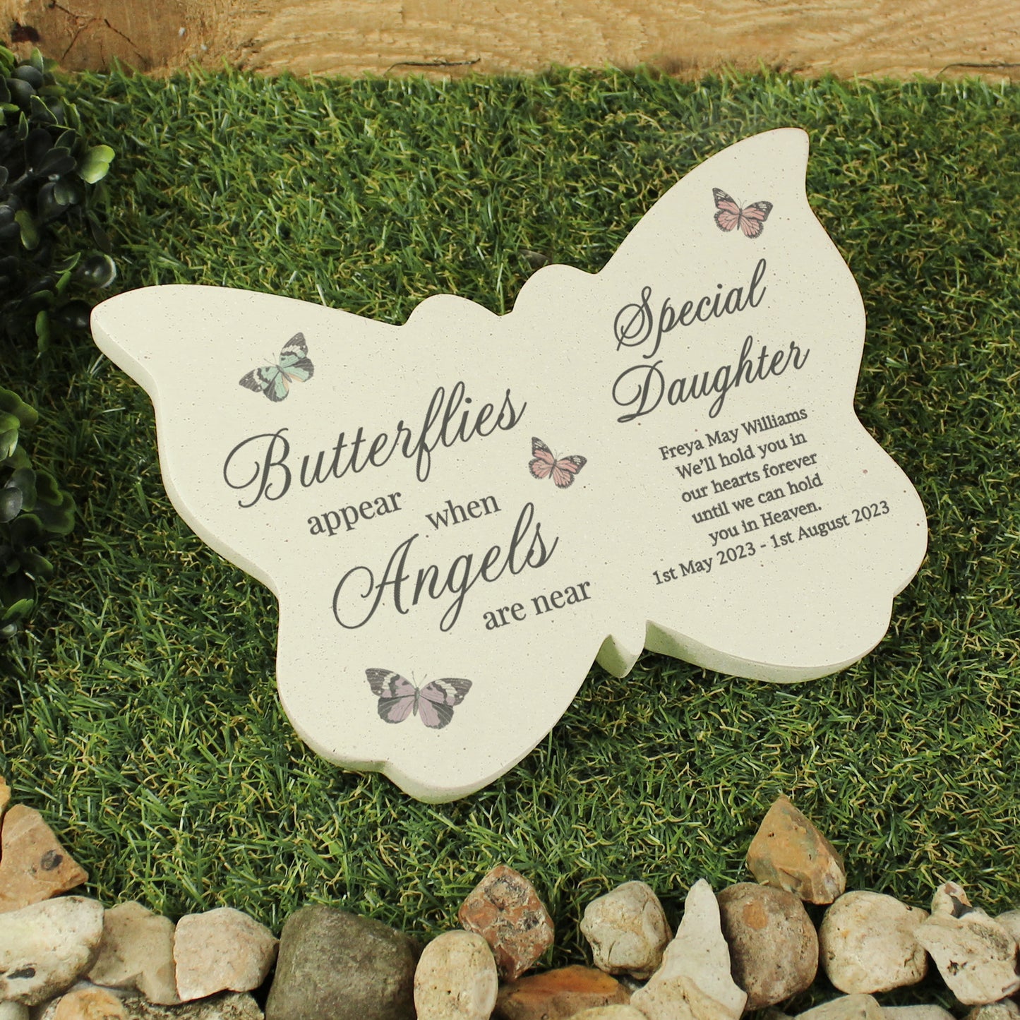 Personalised Butterflies Appear Memorial Printed Resin Butterfly