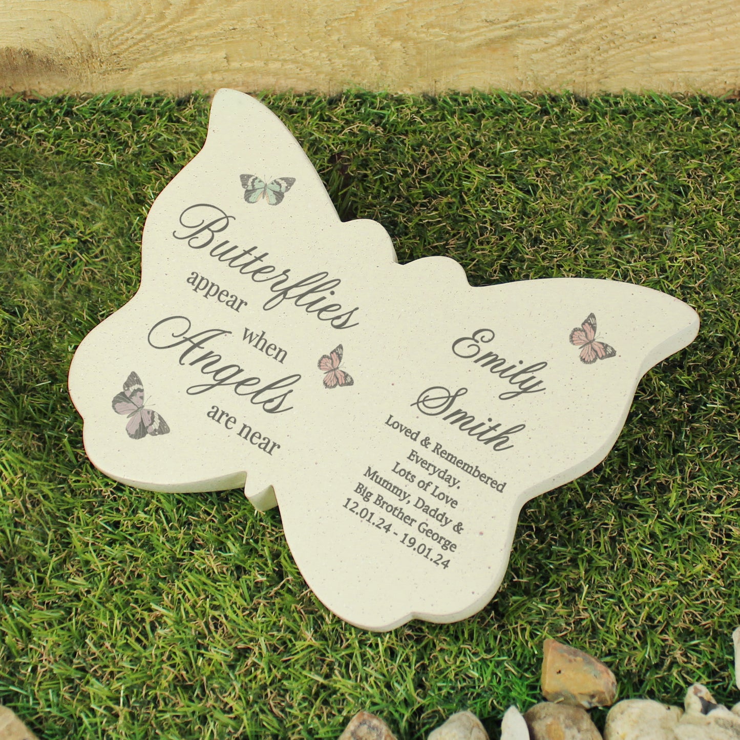 Personalised Butterflies Appear Memorial Printed Resin Butterfly