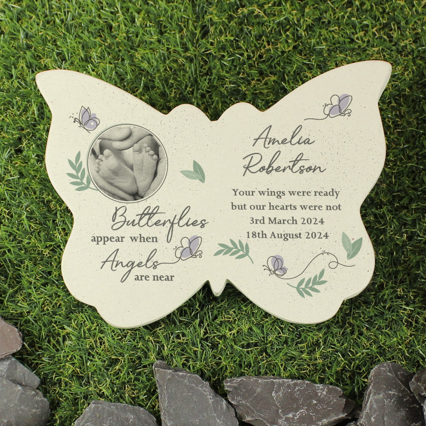 Personalised Butterflies Appear Photo Upload Memorial Resin Butterfly