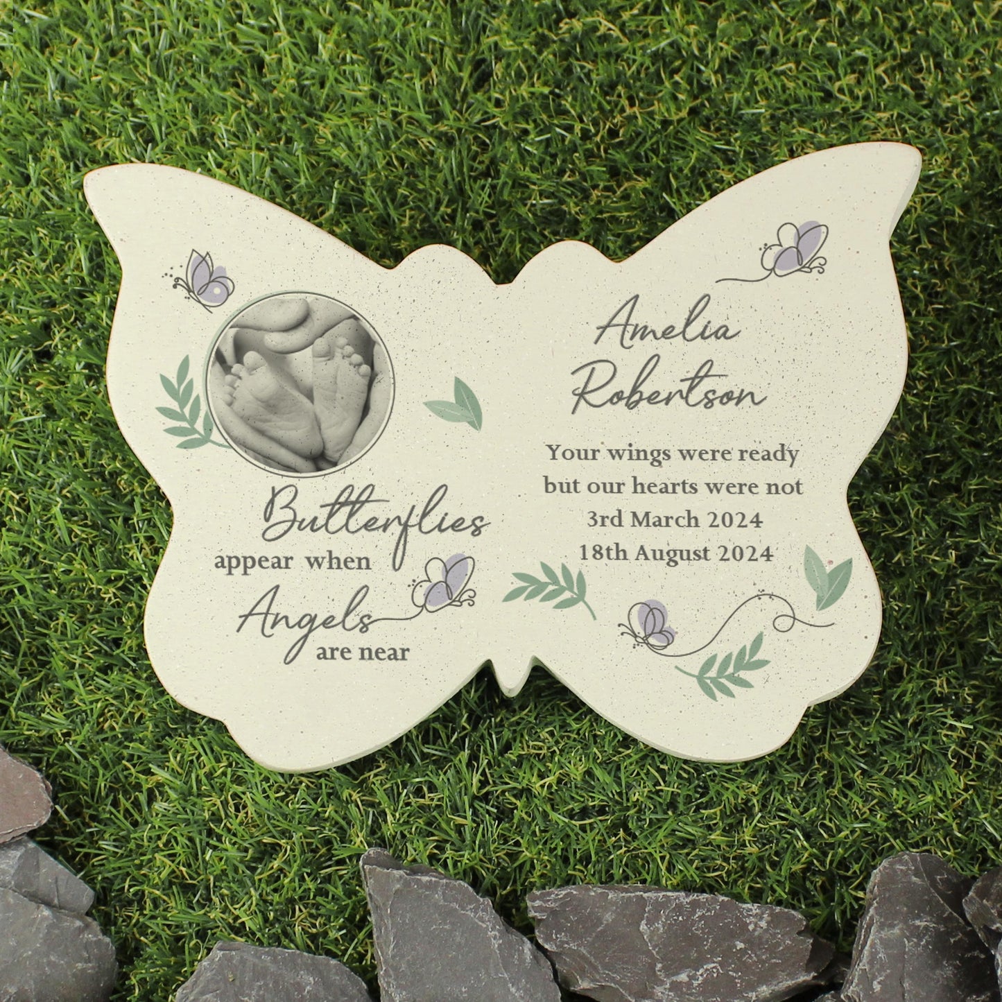 Personalised Any Butterflies Appear Photo Memorial Resin Butterfly