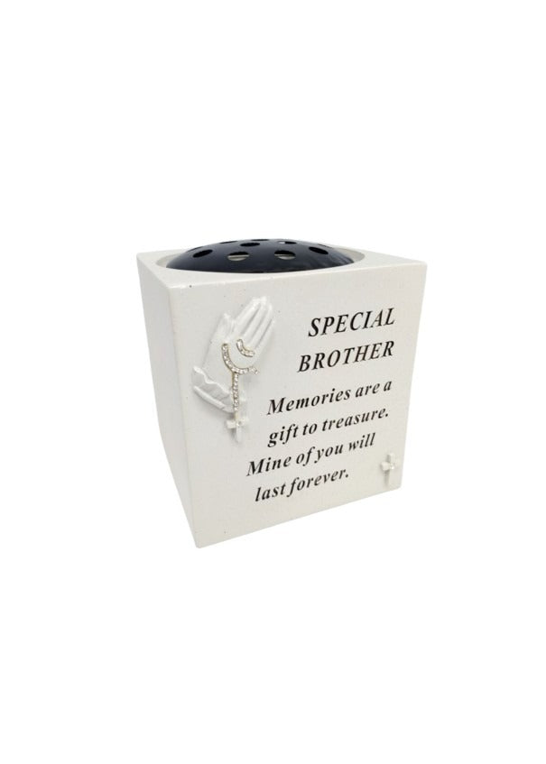 Options - Hands flower vase with diamante Memorial