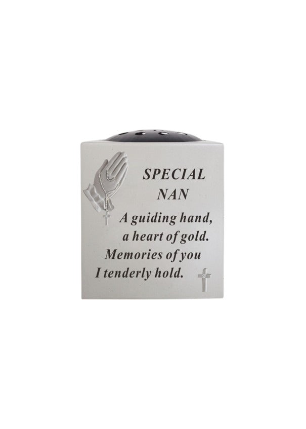 Options - Hands flower vase with diamante Memorial