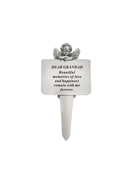 Options - Silver memorial cherub stake