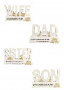 Options - Memorial plaques with rose & sparkle details Decor Ornaments