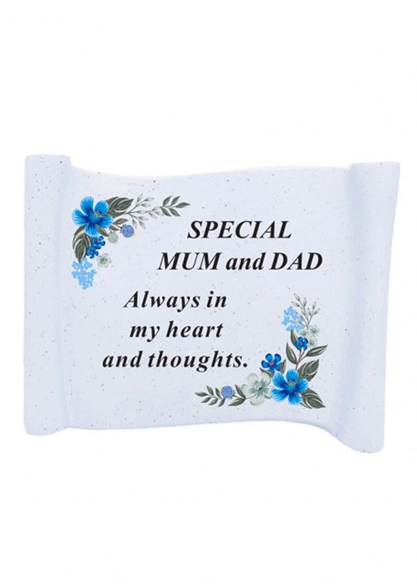 Options - Floral Scroll memorial grave stone plague